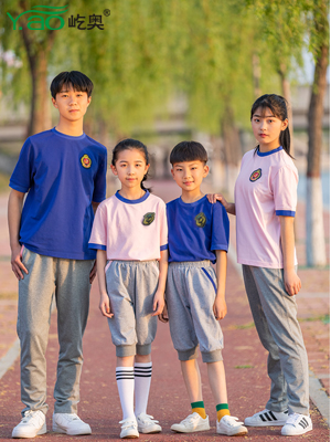 屹奧2019小、初、高夏季校服新款運(yùn)動(dòng)套裝